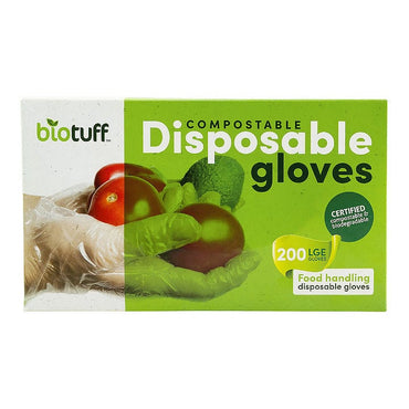 BioTuff Compostable Disposable Gloves Large 200